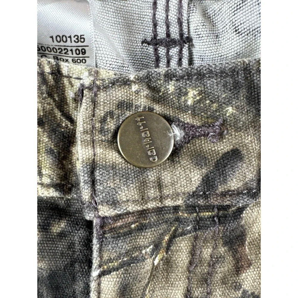 Carhartt Relaxed Fit Mens 34x32 Mossy Oak Real Tree Camo Canvas Pants 102288-340